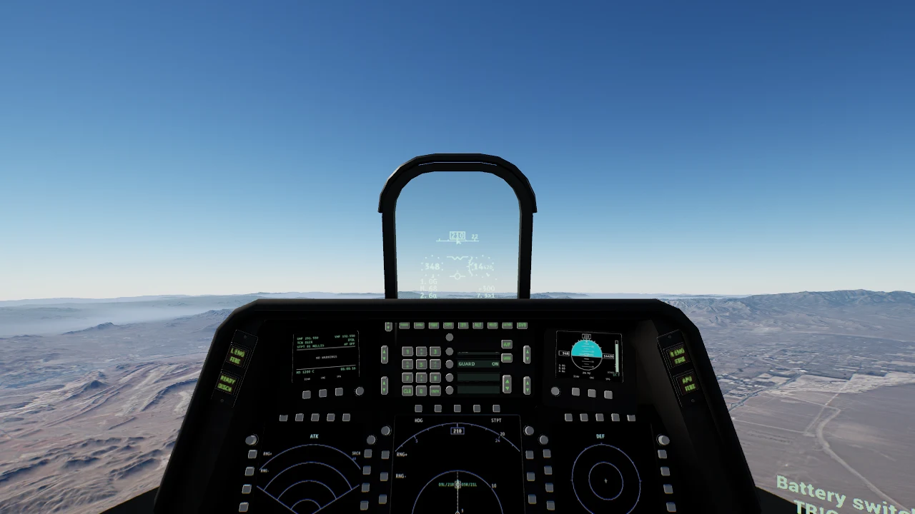 F-22A radar and navigation displays in SKYREIGN